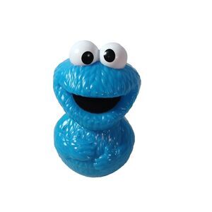 Sesame Street Cookie Monster Wobble Figure 2.5" Blue Plastic Toy